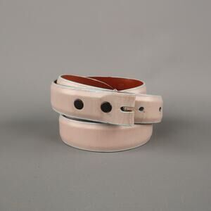 PAT AREIAS Size 34 Light Gray Leather Belt Strap